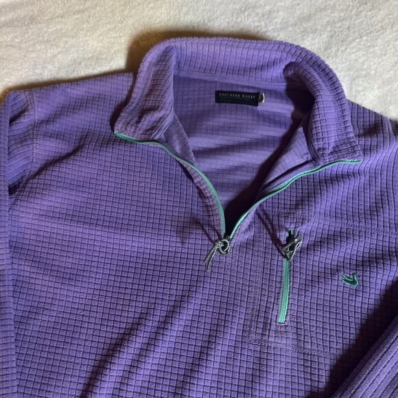 Southern Marsh Fieldtec Sweater Women's Sz Large Purple 1/4 Zip Fleece Pullover - Picture 4 of 7
